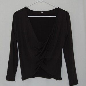 NWOT, OPPS Girl Twist Front Black Top, Women Size M